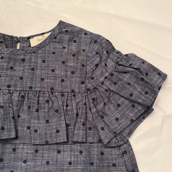 Kate Spade chambray size 3 toddler ruffle dress, NWT - Picture 4 of 16